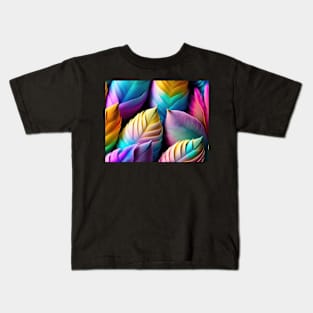 Abstract bright coloured feathers illustration Kids T-Shirt